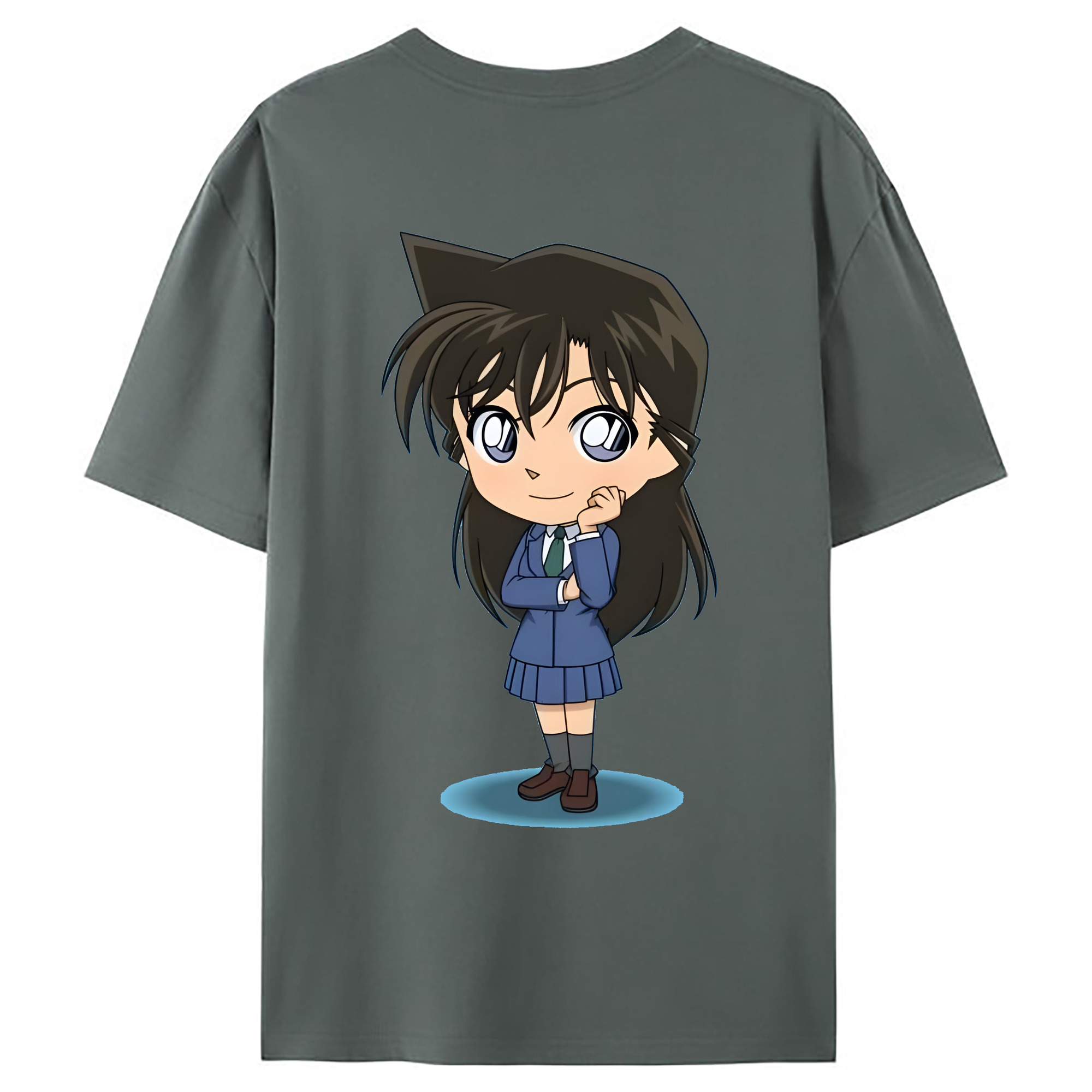 （画像用） 名探偵コナン 毛利 蘭 もうり らん、モーリ ラン Detective Conan Rachel Moore 綿100％ メンズ半袖Tシャツ（バックプリント） 通気性